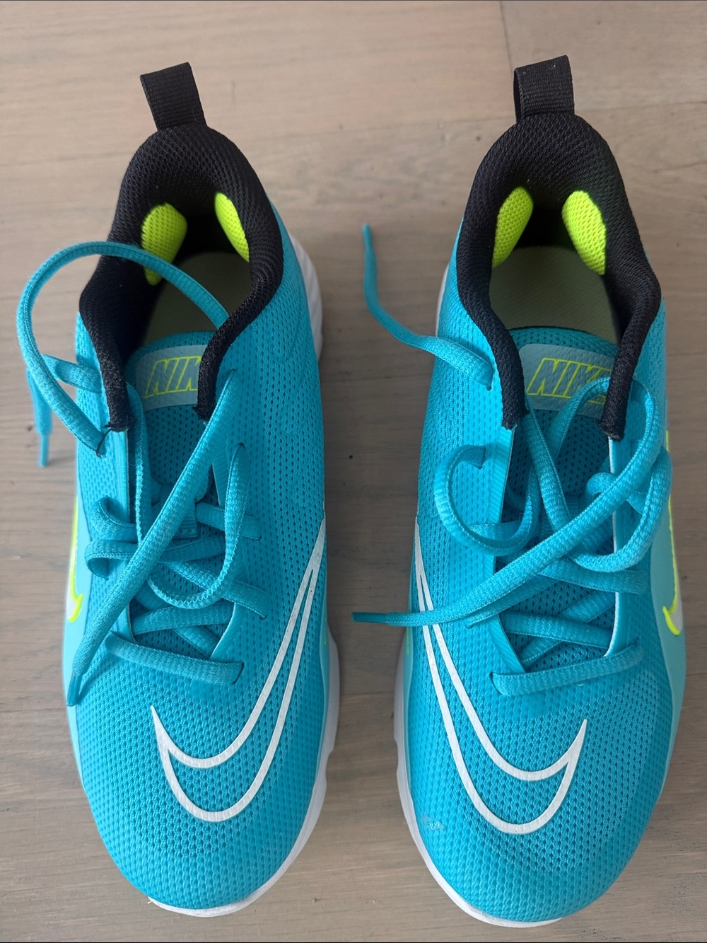 Nike Alpha Huarache 8 Pro Turf Turquoise Blue/Volt Lacrosse Shoes – CZ6559-400